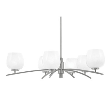 Kurve 6 Light Large Chandelier by Toltec 3746-GP-4811 - 3746-GP-4811