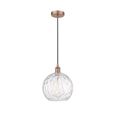 Athens Water Glass 1 Light Small Pendant 12.75 Inch Tall by Innovations - 616-1P-G1215-10