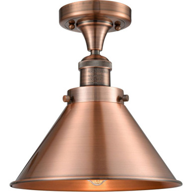 Briarcliff 1 Light Semi Flush Mount 11 Inch and 10 Inch Wide by Innovations - 517-1CH-M10