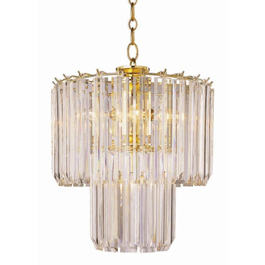 5 Light Mini 2 Tier Chandelier by Trans Globe - 9646 PB