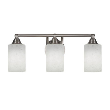 Paramount 3 Light Muslin Glass Vanity Light 20.5 Inch Length by Toltec - 3423-BN-310