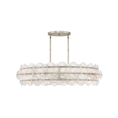Rene 96W 8 LED Large Drum Chandelier 45 Inch Wide by Fredrick Ramond  - FR30124GG