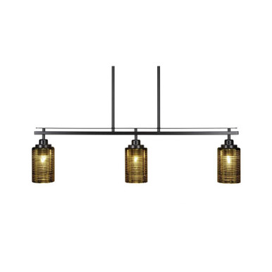 Odyssey 3 Light Oversized Linear Island Pendant 35.75 Inch Length by Toltec - 2636-3575-95-3575