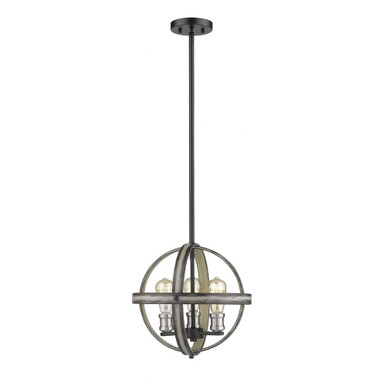 Kirkland 3 Light Medium Pendant 13.75 Inch Tall by Z-Lite - 472B14