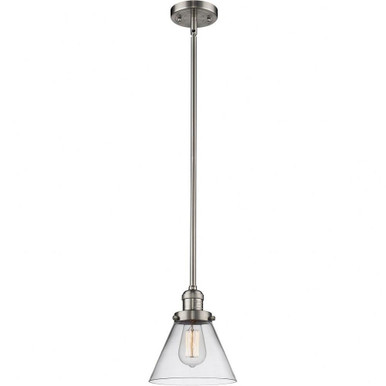 1 Light Large Cone Stem Pendant 8 x 10 Inches by Innovations  - 201S-SN-G42