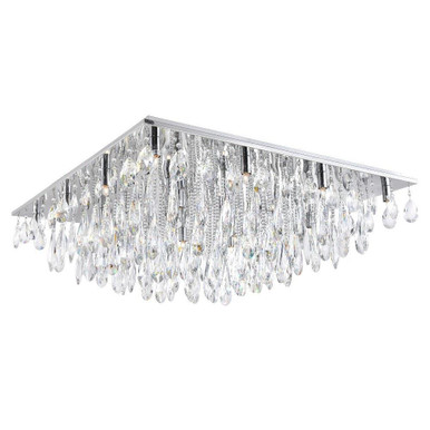 Bianca 13 Light 24 Inch Wide Flush Mount by CWI - 5034C24C-S