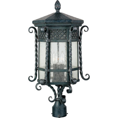 Scottsdale 3 Light Outdoor Pole/Post Mount 11 x 25.5 inches by Maxim - 30120CDCF
