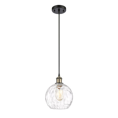 Athens Water Glass 1 Light Cord Hung Mini Pendant 10 X 8 by Innovations - 516-1P-G1215-8