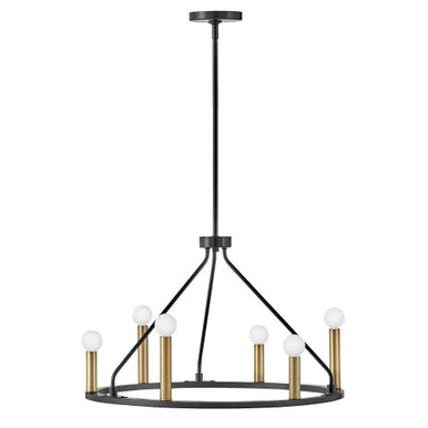 Lazlo 6 Light Medium Chandelier by Lark - 83155BK