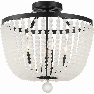 Rylee 4 Light 16.5 Inch Wide Semi Flush Mount by Crystorama - 604-MK-FR_CEILING