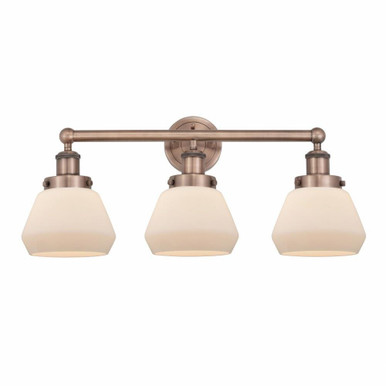 Fulton 3 Light Industrial Vanity Light 24.75 Inch Wide by Innovations - 616-3W-FUL