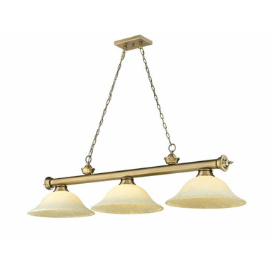 Cordon 3 Light Billiard 14 x 14 Inch by Z-Lite 2306-3RB-GM16 - 2306-3RB-GM16