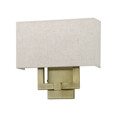 Monroe 2 Light ADA Wall Sconce 12.5 Inch Tall and 13 Inch Wide by Livex - 52132-01