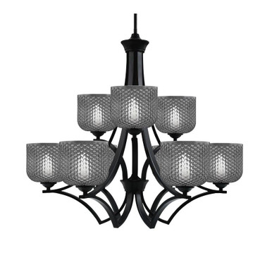 Zilo 9 Light Up Chandelier 27.75 Inch Tall and 30.75 Inch Wide by Toltec - 569-46-1