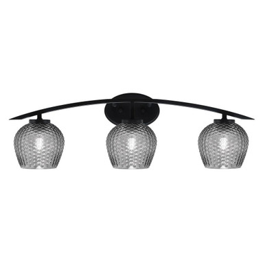 Kurve 3 Light Down Glass Vanity Light 29 Inch Length by Toltec - 3723-GP-202