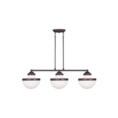 Oldwick 2 Light Retro Linear Chandelier by Livex - 5717-67