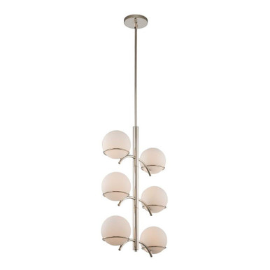 Everett 6 Light Small Foyer Chandelier by Kalco - 513551PN