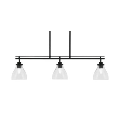 Odyssey 3 Light Steel Island Pendant 38 Inch Length by Toltec - 2636-MB-4760