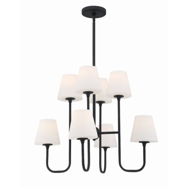 Keenan 8 Light Chandelier 22.5 x 28 Inches Wide by Crystorama - KEE-A3008-BF