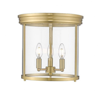 Evesham Glas 3 Light 13 Inch Wide Flush Mount by Bailey Street Home - 159-BEL-1325470