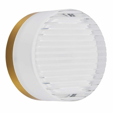 Lucia 15W 1 LED Ribbed Glass Wall Sconce by Dainolite - LUC-615LEDW