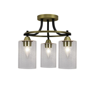 Paramount 3 Light 14.25 Inch Wide Semi Flush Mount by Toltec - P3_3417_SF1314