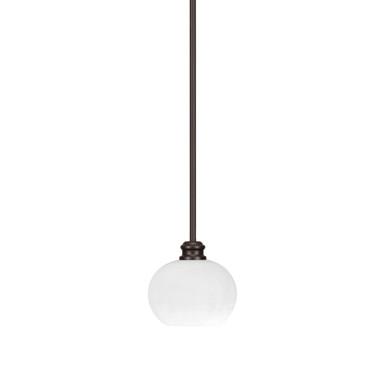 Edge 1 Light Small Stem Hung Pendant 6.5 Inch Wide by Toltec - 1151-7-6.5