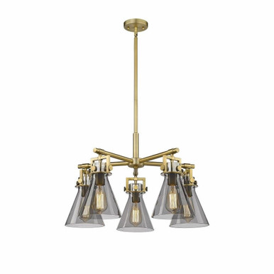 Newton Cone 5 Light Medium Chandelier by Innovations - 411-5CR-G411-7