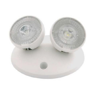 4W 2 LED Dual Head Emergency Remote Light 4 Inch Tall by Nora - NE-864LEDW