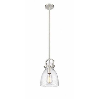 Newton Bell 1 Light Stem Mini Pendant 8 Inch Wide by Innovations - 410-1SS-G412-8