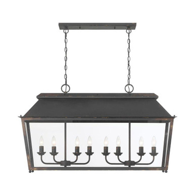 Abingdon 8 Light Island 24.13 Inch Tall and 42 Inch Wide by Golden - 0804-LP