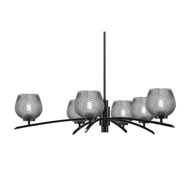 Kurve 6 Light Large Chandelier by Toltec 3746-MB-460 - 3746-MB-460
