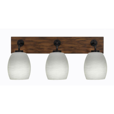 Oxbridge 3 Light Steel Vanity Light 9.5 Inch Tall by Toltec - 1773-GPDW-615