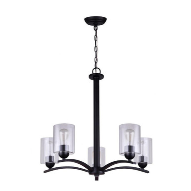Canarm 5 Up Light Medium Chandelier by Canarm - ICH370A05BK-RG