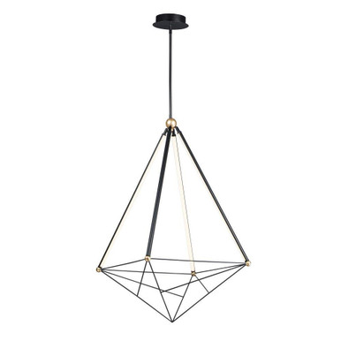 Spire 208W 4 LED Oversized Pendant by ET2 - E20596-BKGLD