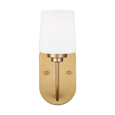 1 Light Traditional Wall Sconce with Etched/White Glass-11.38 Inches H by 4.5 Inches W - 73-BEL-4561281