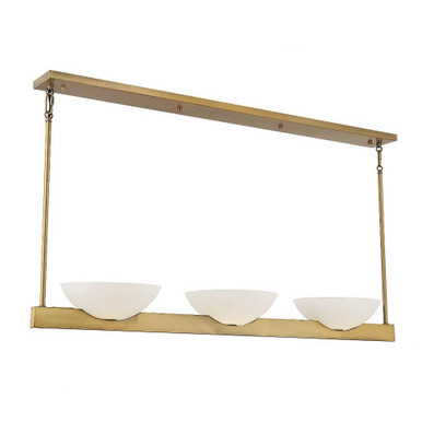 Fallon 3 Up Light Linear Chandelier by Savoy House - 1-1614-3