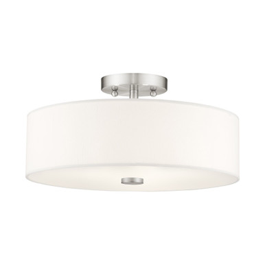 Meridian 3 Light 15 Inch Wide Semi Flush Mount by Livex 51054-91 - 51054-91