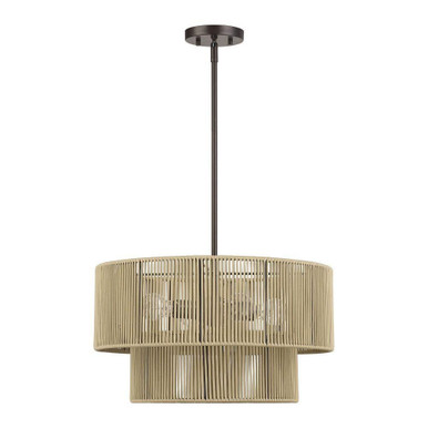 Acordia 4 Light Pendant 19.5 Inch Tall and 20 Inch Wide by Livex - 49125