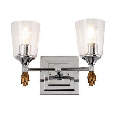 Vetiver 2 Light F1 Vanity Light 13.81 Inch Wide by Lucas and McKearn - BB1022D-F1