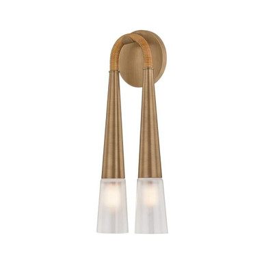 Hawke 2 Light Wall Sconce 16.25 Inch Tall and 6 Inch Wide by Troy - B5516-PBR