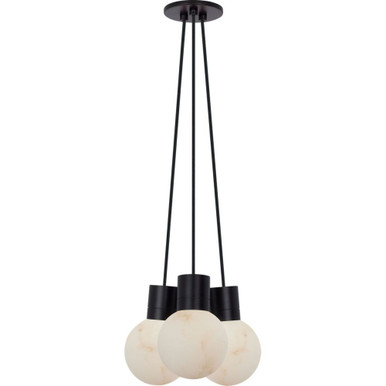 Mina 3 Light Mini Chandelier by Visual Comfort Modern SLCH54230B - SLCH54230B