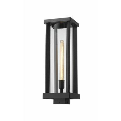 Glenwood 1 Light Small Outdoor Post Mount by Z-Lite - 586PHBS-BK