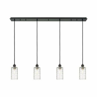 Crown Point 4 Light Cord Hung Linear Pendant 48.88 Inch Wide by Innovations - 124B-4P-G434-7