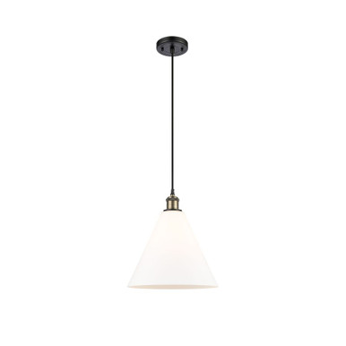 Berkshire Glass 1 Light Cord hung Mini Pendant 13 X 12 by Innovations - 516-1P-GBC-12