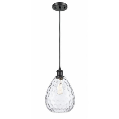 Ballston 1 Light Waverly Small Pendant by Innovations - 516-1P-BK-G372