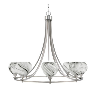 Paramount 8 Light Oversized Chandelier by Toltec 3408-BN-4109 - 3408-BN-4109