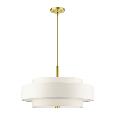 Meridian 5 Light Medium Modern Chandelier by Livex - 50875-12