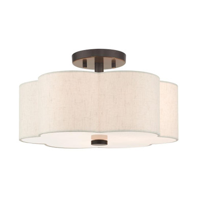 Horsley Cloisters 3 Light 15 Inch Semi Flush Mount by Bailey Street Home - 218-BEL-1012247