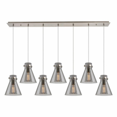 Newton Cone 7 Light Oversized Linear Pendant by Innovations - 127-410-1PS-G411-8